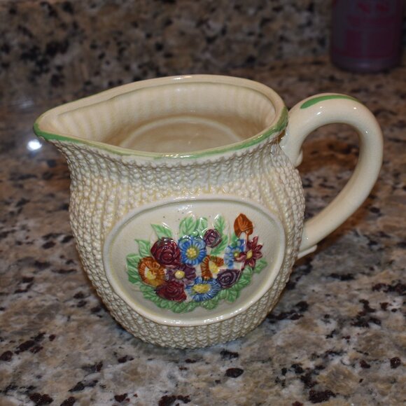 Tashiro Shoten Hobnail Floral Pitcher Made in Japan - Picture 3 of 5